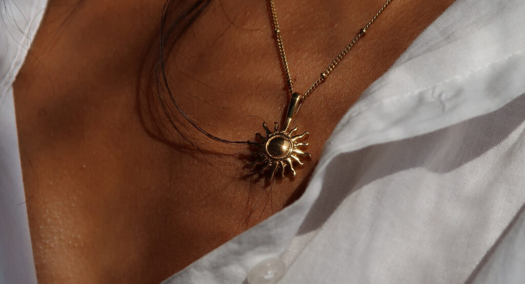 Meideya Jewelry Sun Pendant Necklace